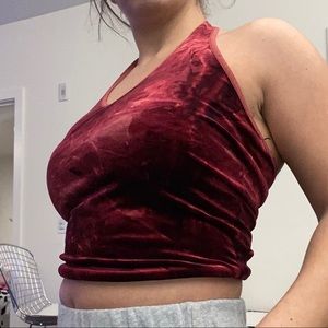 Vintage velvet halter top